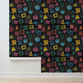 ブラックスクールシャルボードジオメトリ三角形シェイプ 壁紙