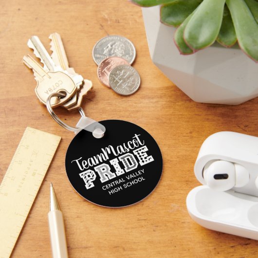 ブラックスクールプライドマスコットネームキーチェーン キーホルダー (デスク)