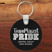 ブラックスクールプライドマスコットネームキーチェーン キーホルダー (正面)