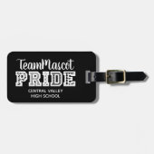 ブラックスクールプライドマスコットネームラゲージタグ ラゲッジタグ (正面横)