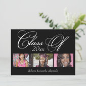 ブラックスク渦巻形のリプト3-Photo卒業 招待状 (スタンド正面)