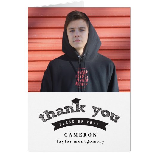 ブラックスケモダンッチ卒業キャップ写真卒業 (正面)