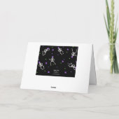 ブラックスケルトン踊りハロウィーンハッピーバースデー カード (裏面)