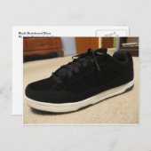 ブラックスケートボード靴 ポストカード (正面/裏面)