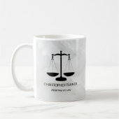 ブラックスケールオブジャスティスコーヒーマグ コーヒーマグカップ (左)