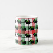 ブラックスコッチプレイドクリスマスホリデー コーヒーマグカップ (中央)