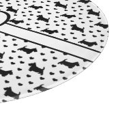 ブラックスコットランドテリア（スコットドッグ） – 白 カッティングボード (角)