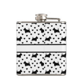 ブラックスコットランドテリア（スコットドッグ） – 白 フラスク (裏面)