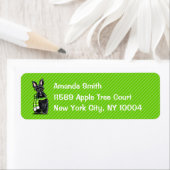 ブラックスコティッシュテリアスカーフウィンターグリーンカスタム ラベル (インサイチュ)