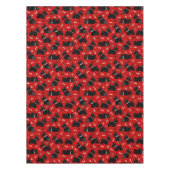 ブラックスコティッシュテリアポーズとボーン テーブルクロス (正面)