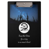 ブラックスコーピオンシルエットモノグラムフォト クリップボード (正面)