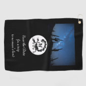 ブラックスコーピオンシルエットモノグラムフォト ゴルフタオル (横)