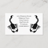 ブラックスコーピオンデザイン コーリングカード (裏面)