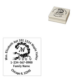 ブラックスコーピオンホームまたはビジネス連絡情報 ラバースタンプ