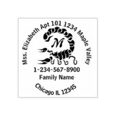 ブラックスコーピオンホームまたはビジネス連絡情報 ラバースタンプ (インプリント)