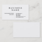 ブラックスタイリッシュおよびホワイトの標準名刺 名刺 (正面/裏面)