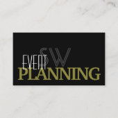 ブラックスタイリッシュとマスタードシンプルモノグラム 名刺 (正面)