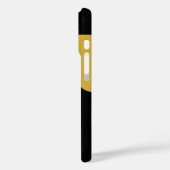 ブラックスタイリッシュに成形された金属金ゴールド Case-Mate iPhoneケース (裏面 / 左)