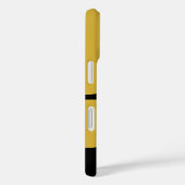 ブラックスタイリッシュに成形された金属金ゴールド Case-Mate iPhoneケース (裏面 / 右)