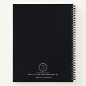 ブラックスタイリッシュカスタムレシピロゴブランド ノートブック (裏面)