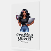 ブラックスタイリッシュクラフトクイーンブランディング アクリルサイン (傾斜)