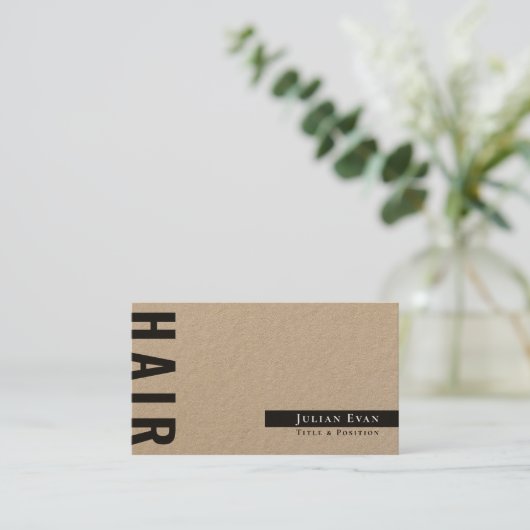 ブラックスタイリッシュクラフト美容師名刺 名刺 (スタンド正面)