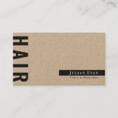 ブラックスタイリッシュクラフト美容師名刺 名刺 (正面)