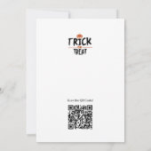 ブラックスタイリッシュハローウィンパーティキャット&パンプキン 招待状 (裏面)