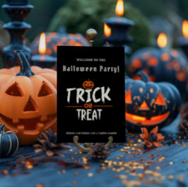 ブラックスタイリッシュハローウィンパーティ ポスター