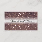 ブラックスタイリッシュバラ金ゴールドきらめくグリッター 名刺 (正面)