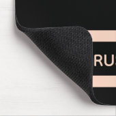 ブラックスタイリッシュバラ金ゴールド圧砕やる気を起こさせる マウスパッド (コーナー)