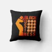 ブラックスタイリッシュビジネス起業家 クッション (裏面)