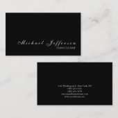 ブラックスタイリッシュプロフェッショナルモダン名刺 名刺 (正面/裏面)