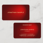 ブラックスタイリッシュレッドダマスクラグジュアリーロ魅力的ウンド 名刺 (正面/裏面)