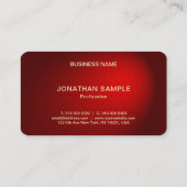 ブラックスタイリッシュレッドダマスクラグジュアリーロ魅力的ウンド 名刺 (裏面)