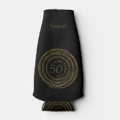 ブラックスタイリッシュ金ゴールドグリッター50と素晴らしい ボトルクーラー (正面)