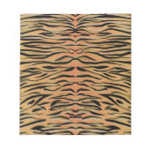 ブラックスタイリッシュ金ゴールドタイガーアニマルプリント ノートパッド (正面)