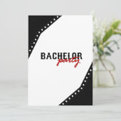 ブラックスタイルの独身パーティー招待状 招待状 (スタンド正面)