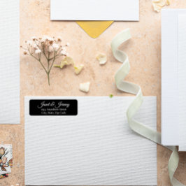 ブラックスタイル化された名結婚前の差出人住所 ラベル