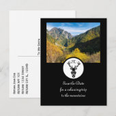 ブラックスタグシルエットモノグラムフォト インビテーションポストカード (正面/裏面)