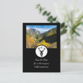 ブラックスタグシルエットモノグラムフォト インビテーションポストカード (スタンド正面)