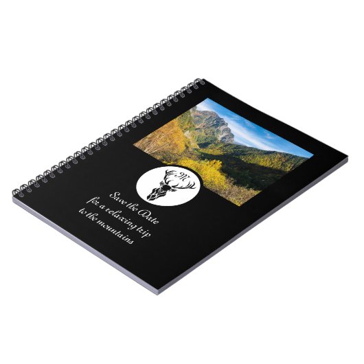 ブラックスタグシルエットモノグラムフォト ノートブック (左側)