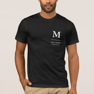 ブラックスタッフTシャツ – ロゴイニシャル&ネームカスタム Tシャツ