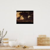 ブラックスタリオンズ絵画ヴィンテージズバイジョージ・スタブズ ポスター (キッチン)