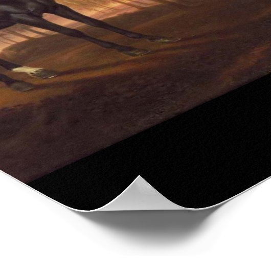 ブラックスタリオンズ絵画ヴィンテージズバイジョージ・スタブズ ポスター (角)