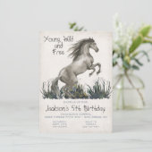 ブラックスタリオンホースバースデーパーティーの招待 招待状 (スタンド正面)