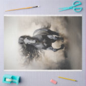 ブラックスタリオンホースランニングズデコパージュ 薄葉紙 (クラフト)