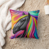ブラックスタリオンマカラフルネ クッション (ブランケット)