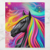 ブラックスタリオンマカラフルネ ワインラベル (シングルラベル)