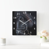 ブラックスタリオン スクエア壁時計 (ホーム)